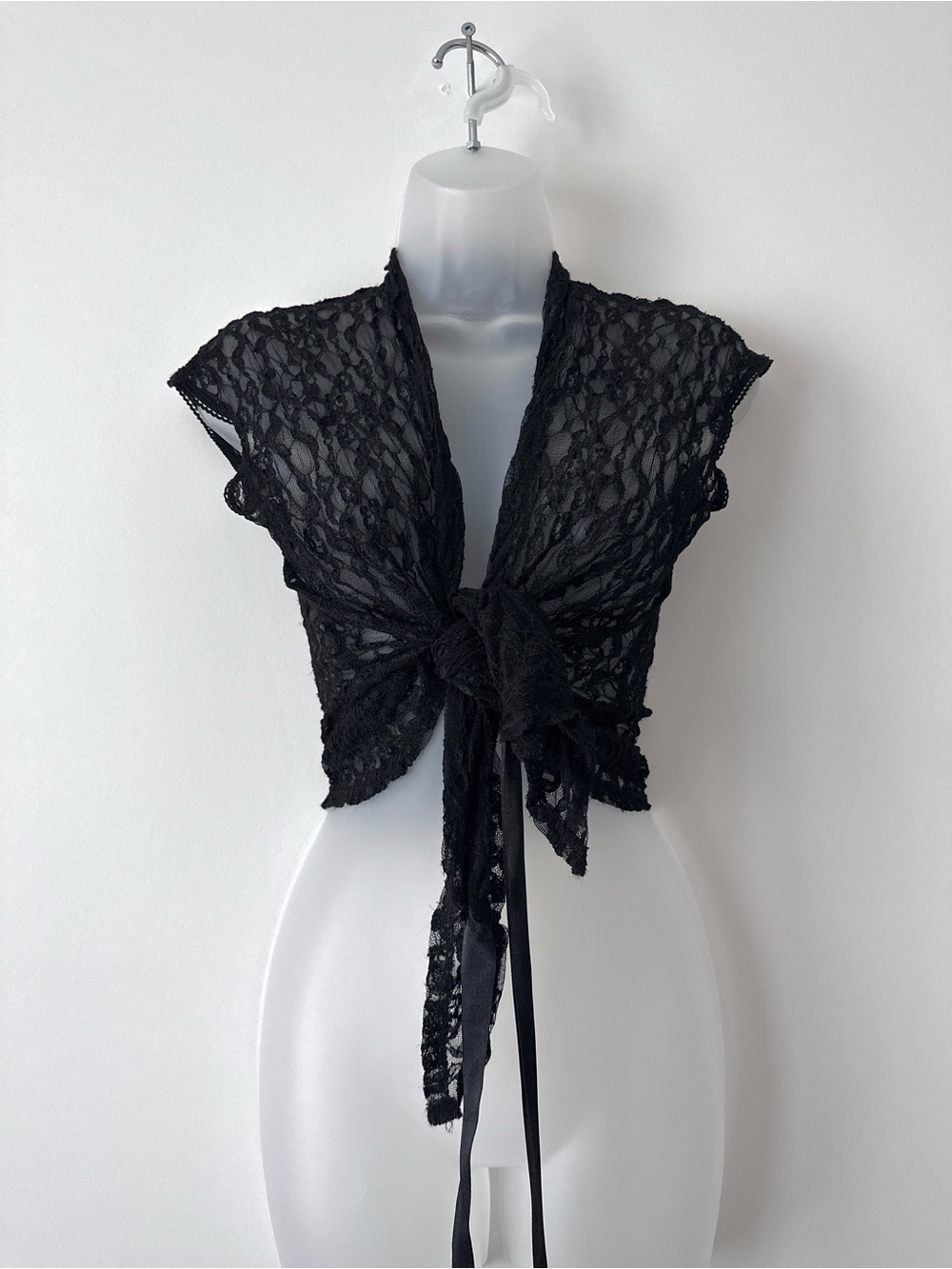 y2k lace wrap top